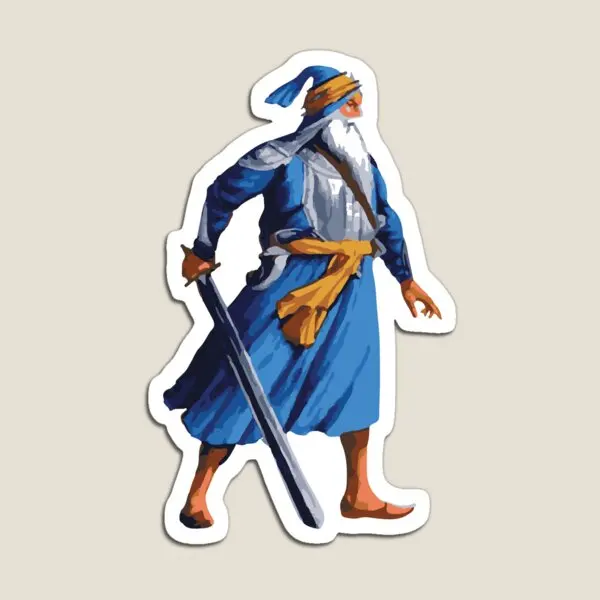 Baba Deep Singh Colour  Magnet  Stickers Magnetic Refrigerator Decor Holder Kids Colorful Cute Funny Home Children