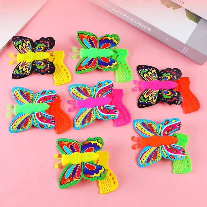 15Pcs Colorful Launcher Shooting Butterfly Toys for Children's Day Baby Birthday Party Favors Gift Pinata Filler Treat Bag