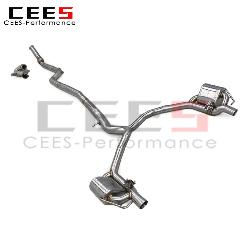 CEES Valved Muffler Catback Exhaust Downpipe Pipes for Mercedes-Benz AMG GT43 3.0T 2019-2023 Stainless Steel 304 Exhaust Pipe