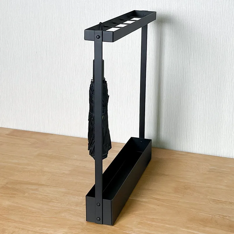 Nordic small apartment sandwich umbrella rack household corner crevice umbrella storage rack wrought iron