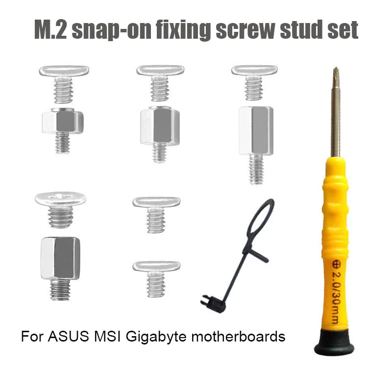 

Отвертка M2 Твердотельный накопитель на материнской плате фиксируется с защелкивающимися винтами M.2, ноутбук для материнских плат ASUS MSI Gigabyte