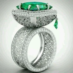 Huitan Square Green Cubic Zirconia Rings Gorgeous Hollow Pattern Women Accessories Unique Wedding Rings Gift New Trendy Jewelry