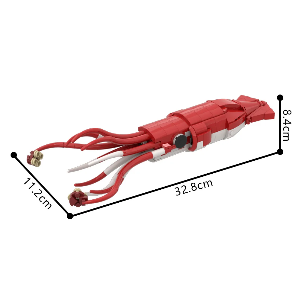 Gobricks MOC Giant Squids Architeuthis Ship Building Blocks Model Subnauticaeds Bricks diy Lifepods Cyclops Toy Children Gift