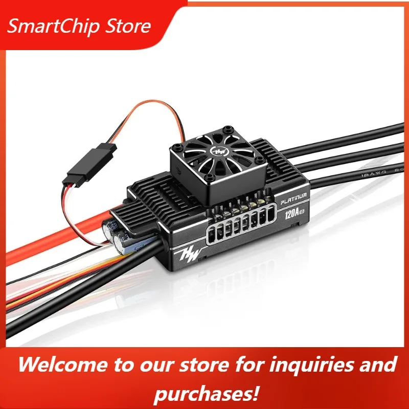 SmartChip1pcs New Hobbywing Platinum 120A V5 3-8S Lipo BEC Empty Mold Brushless ESC For RC Drone Aircraft Helicopter 500-550 Hel