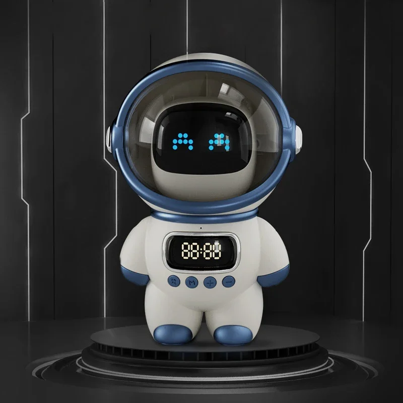 

Intelligent Astronaut Bluetooth Speaker Creative Digital Smart Alarm Clock Radio Electronic Sleeping Night Light Table 2025 New