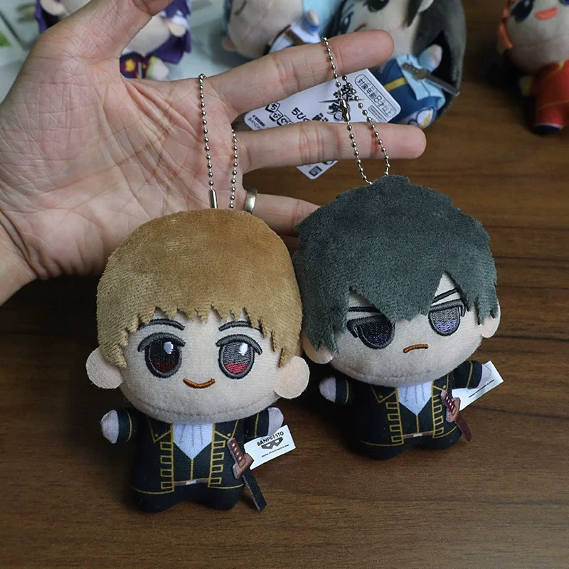 Original Anime Gintama Peripheral Sakata Gintoki Kagura Plush Pendant Doll Q Version Nunu Keychain Cute Pendant Plush Toy Gift
