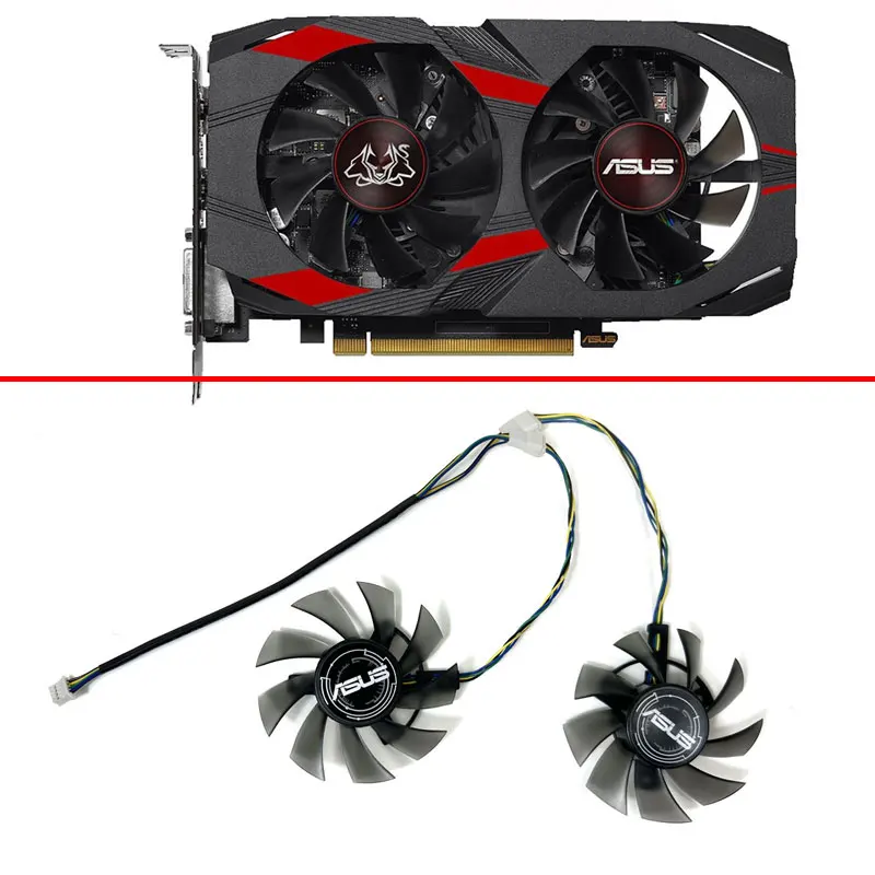 

75mm 4pin Cooling Fan T128015SU FD8015U12S CERBERUS-GTX 1050Ti GPU FAN For ASUS CERBERUS-GTX 1050/1050TI Graphics card Fans