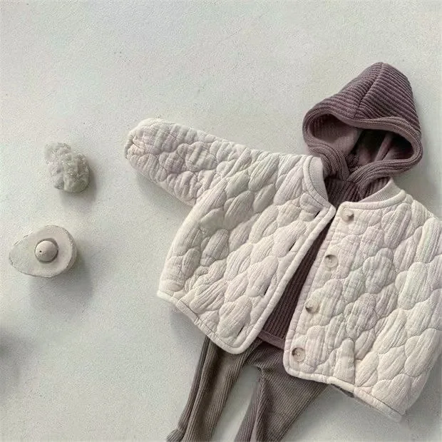 2024 Winter New Infant Long Sleeve Thick Warm Coat Newborn Baby Comfortable Cotton Padded Jacket Fashion Kids Boy Girl Clothes