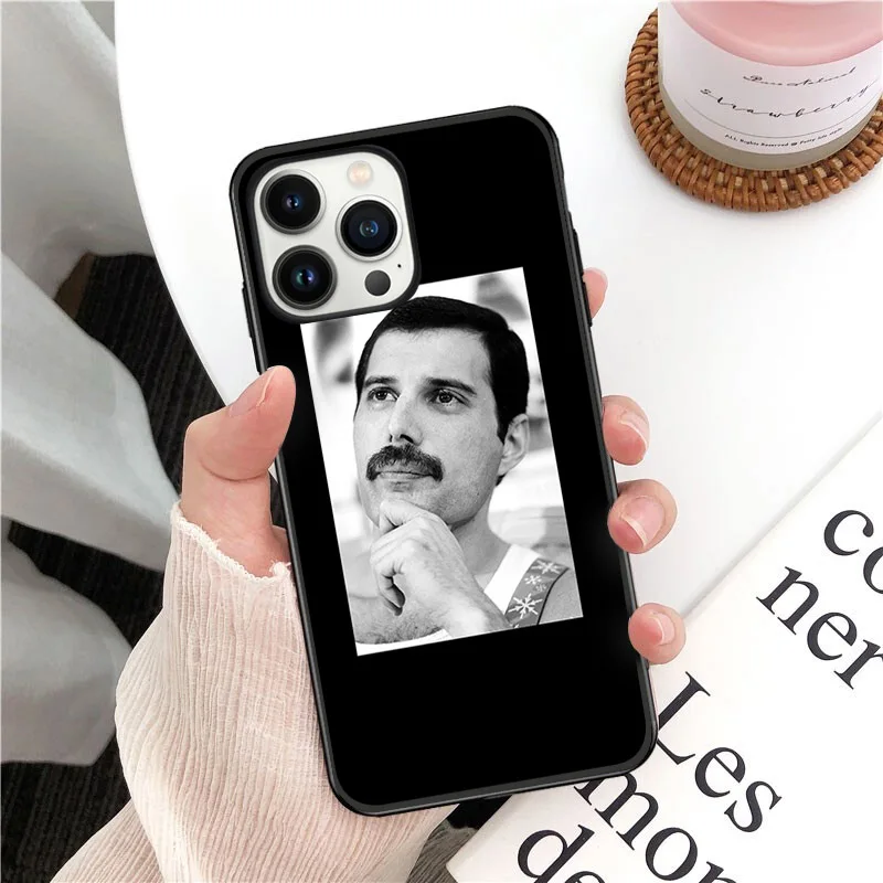 soft funda Funky Freddie Mercury Phone Cover For iphone 16pro 15pro 14pro 11pro 12pro 13pro max 16plus 7 SE XR 12mini Coque Case