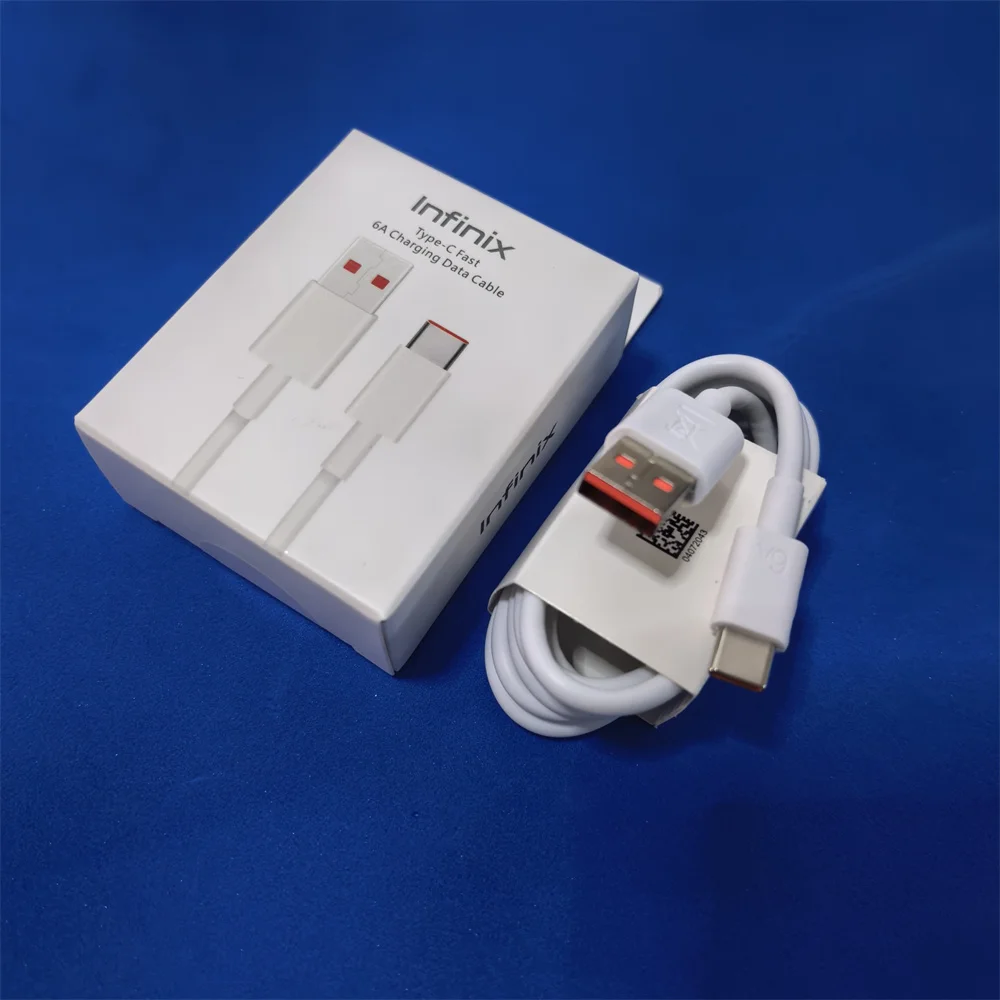 Infinix Note 50 40 30 Hot 60 50 Pro+ 50S 50X 40S GT 20 30 Pro 60i 45W 68W Fast Charger Cable 100cm 6A USB Type C Data Wire Cord