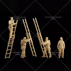 1/64 1/43 1/35 Miniature Scene Doll Accessor White Model Un-panited Cloud Ladder Firefighter Action Figure Model Sand Table Prop