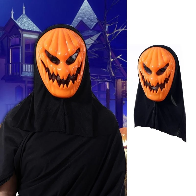 Y5GC Halloween Pumpkin Face for Head Mask Novelty Scary per feste e trucco o scherzetto Halloween Fancy Dress Party Mask Costume