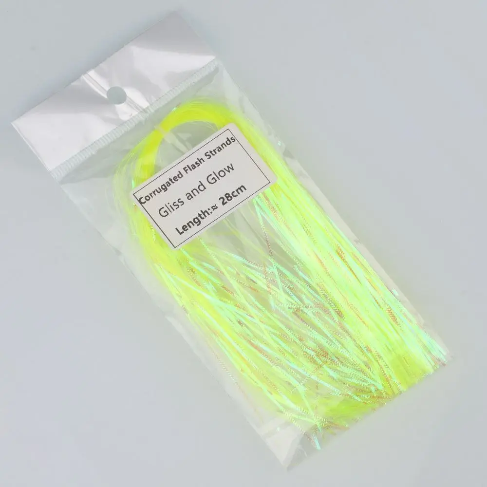 Fish Scale Corrugated Flash Strands Simulates Fly Fishing Tying Flash Tinsel Streamer 1mm Width Gliss Glow Strands Tying Minnow