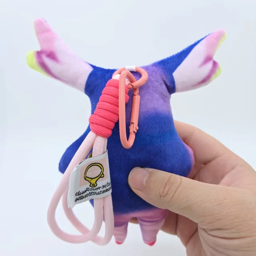 Kawaii قرون القط الوحش أفخم حقيبة سلسلة مفاتيح سحر لينة محشوة دمية قلادة حقيبة ظهر صغيرة لعبة معلقة ملحق هدية للفتيات