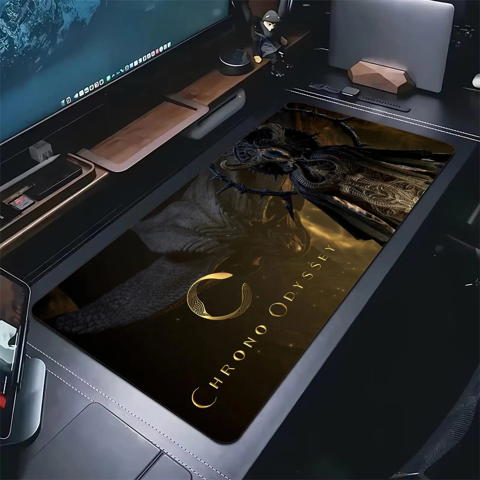 Pro E-Sports XXL Gaming Mousepad Extra Large Non-Slip Stitched Edge Keyboard Laptop Desk Mat For PC Gamer Chrono Odyssey