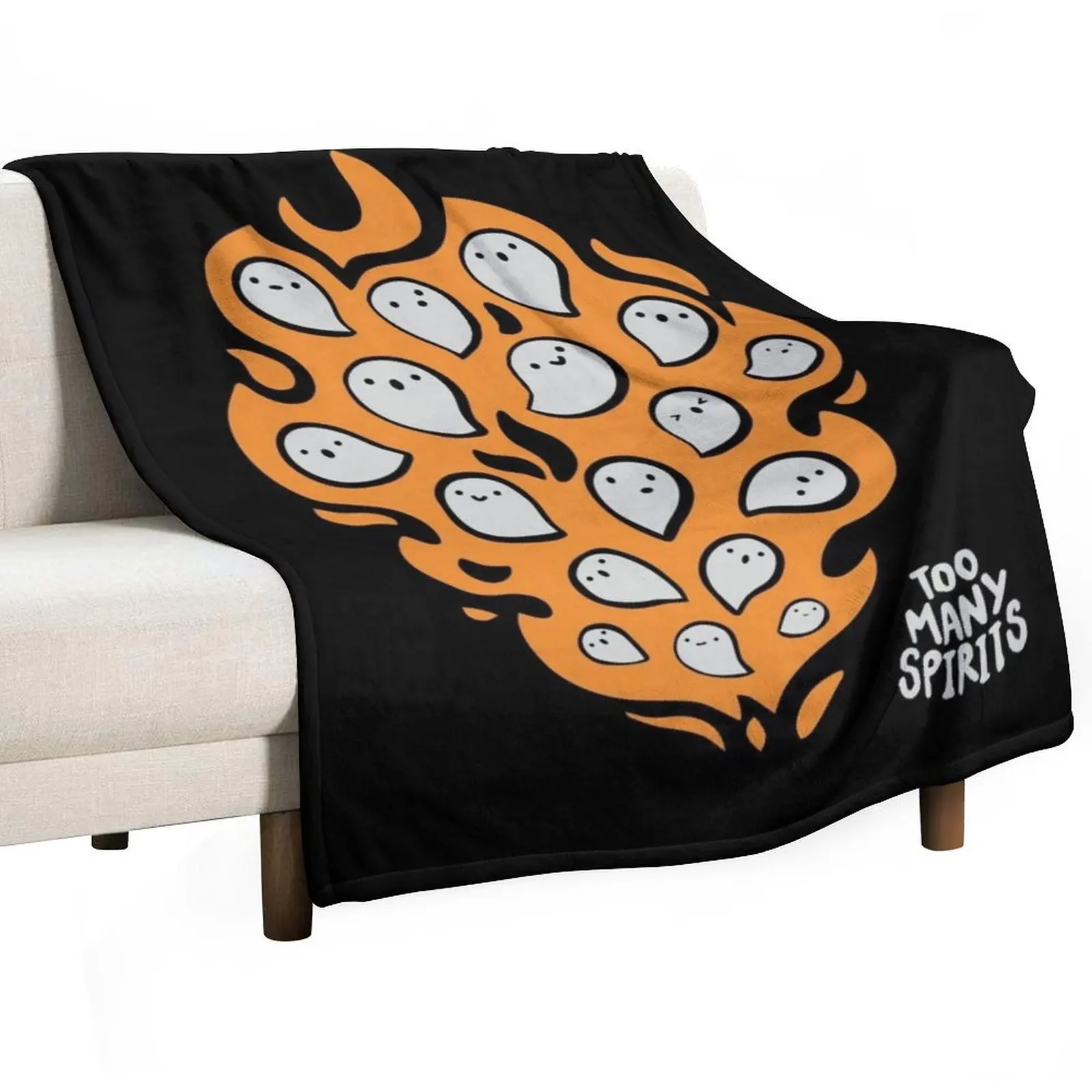 Watcher Merch Too Many Spirits Ghosties Flame Throw Blanket for sofa Fashion Sofas Soft Big Soft Plush Plaid Blankets