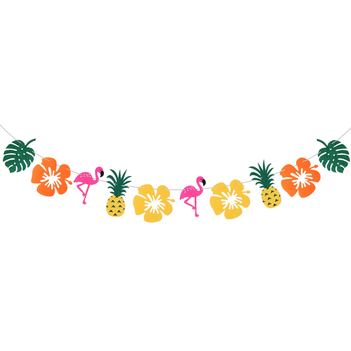 3 Meters Summer Decor Tropical Fruit Bunting Flag Flamingo Banners Palm Leaves Garland