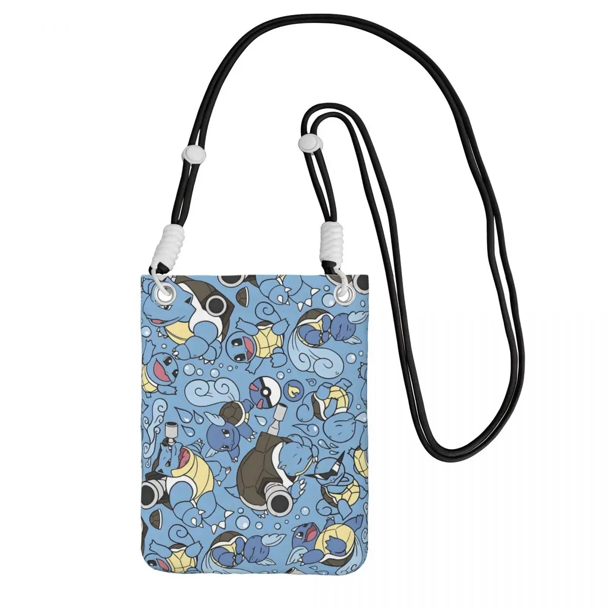 

Custom Squirtles Carry A Mobile Phone Bag Diagonally Men Women Video Games Shoulder Crossbody Bag Detachable Shoulder Strap