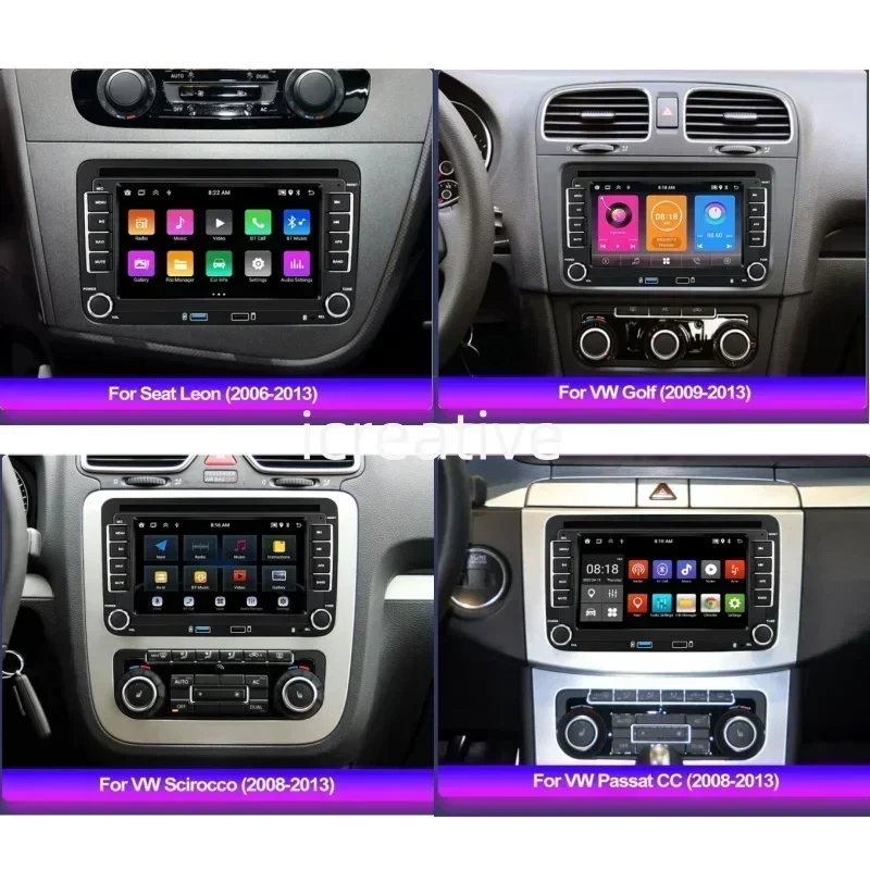 7 Inch Android Radio Multimedia Auto Stereo GPS Navigation for Volkswagen Golf Polo Jetta Passat B6 B7 CC Skoda Apple Carplay