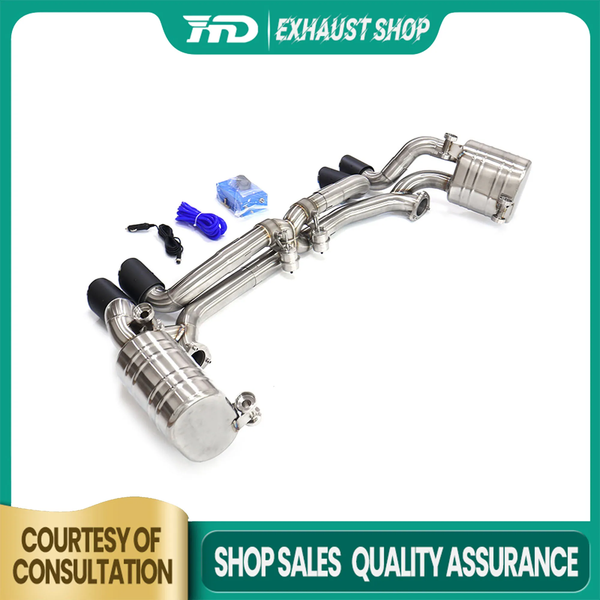 

High Quality Customizable Catback For Porsche 911 997.2 Exhaust System Stainless Steel Vacuum Valve Muffler Tips HMD
