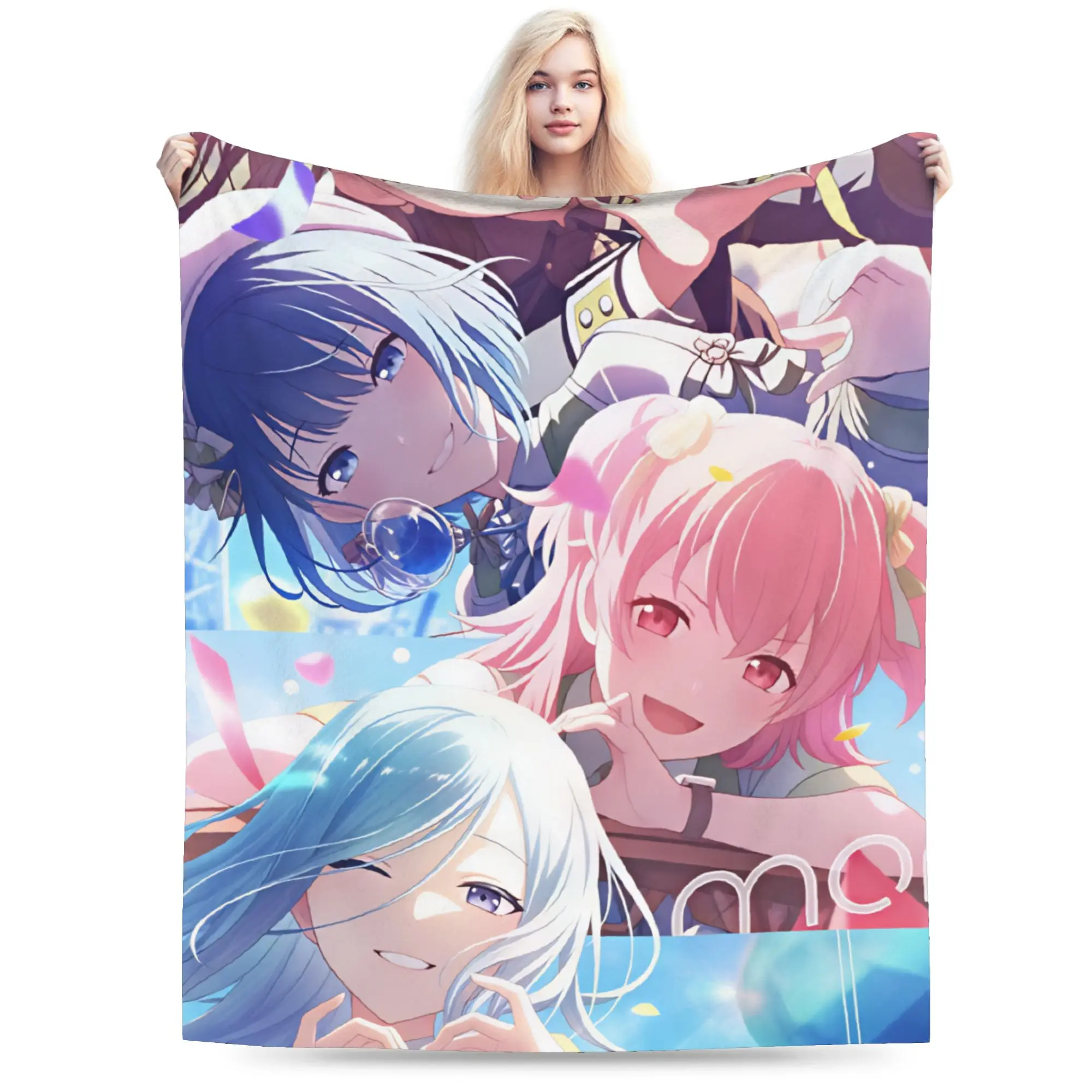 Project Sekais Blanket Quality Soft  Bedding Throws Winter Kids Adult Living Room Street Trend Bedspread
