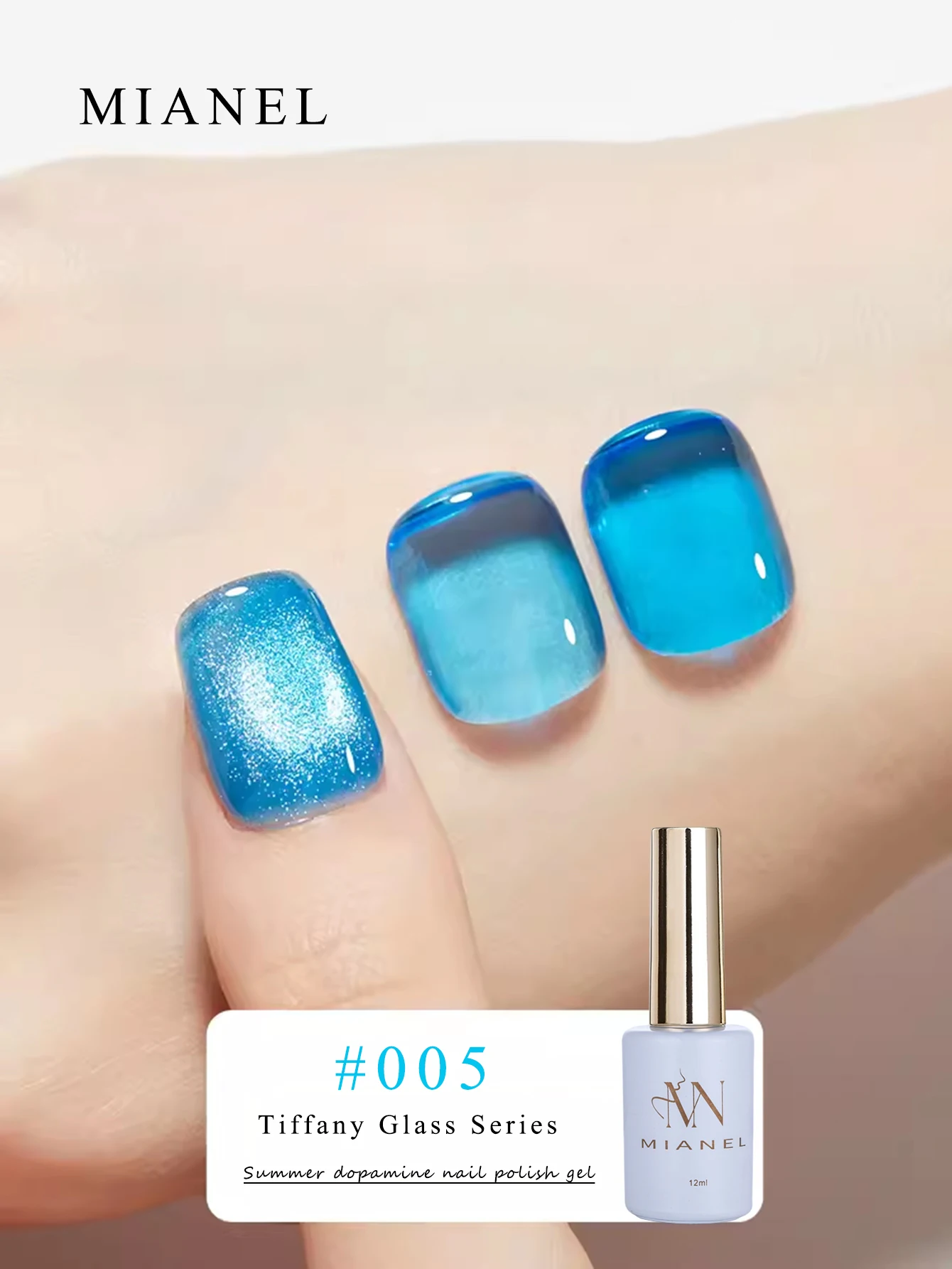 MIANEL 1-9 Stück 12ML Sommer-Bestseller Eisklarer Dopamin-Glaslack Bonbonfarbener Gel-Nagellack Glas-Jelly-Nagellack Rosa Nägel – Detail 36