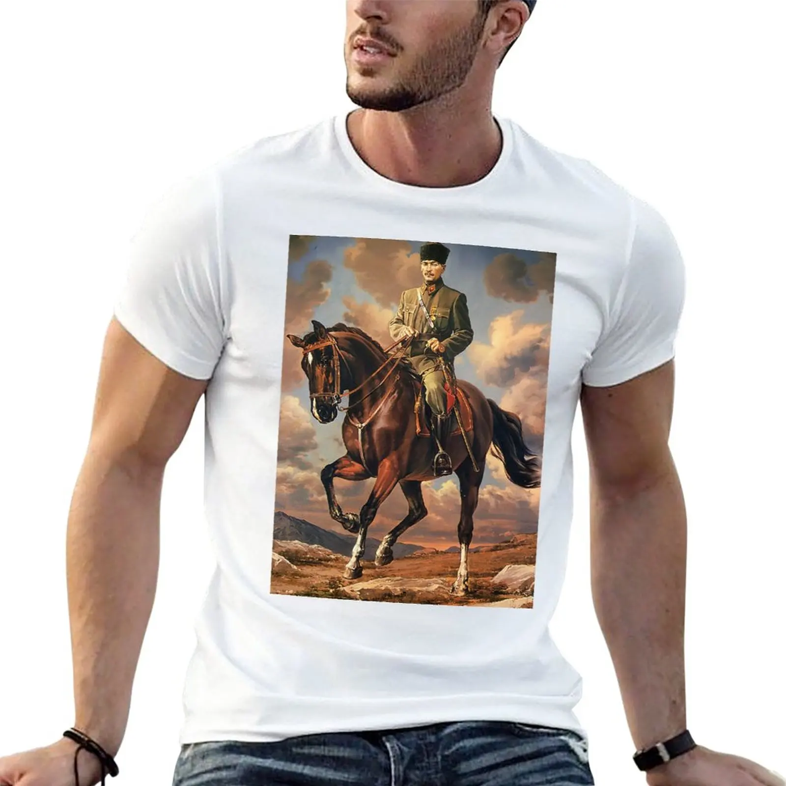 

New Mustafa Kemal Atatürk T-Shirt quick drying t-shirt anime clothes T-shirts for men cotton