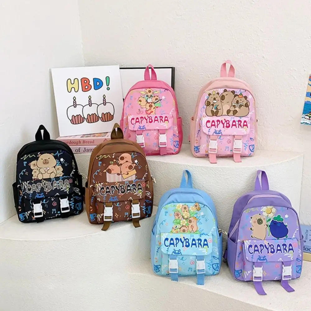 Neue Nylon Schultaschen Capybara Wasserdichte Kinder Rucksack Große Kapazität Rucksack Geschenk