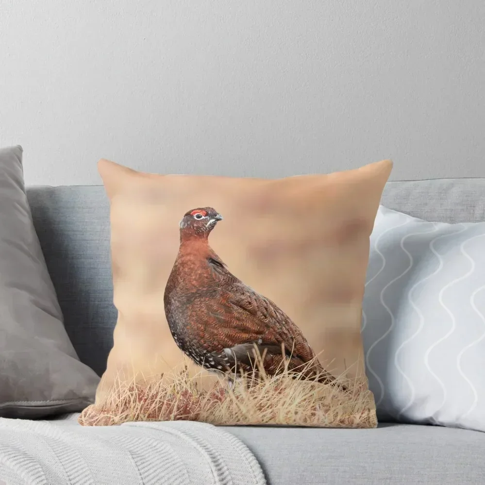 

Red Grouse Throw Pillow christmas supplies Elastic Cover For Sofa Christmas Pillowcase Embroidered Cushion Cover pillow