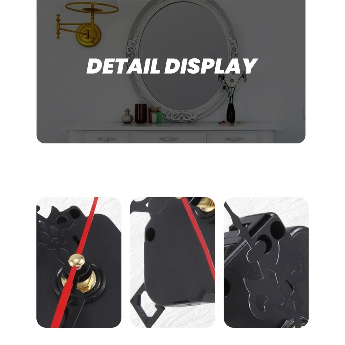 A56K Black Quartz Clock Pendulum Movement Mechanism Motor & Fittings DIY Drive Unit