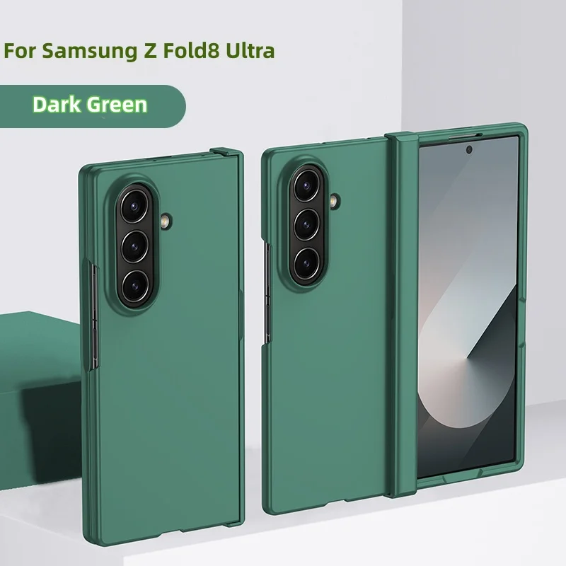 Luksusowe etui na telefon z efektem skóry PC, w pełni otulające, z ochroną zawiasów, do Samsung Galaxy Z Fold…