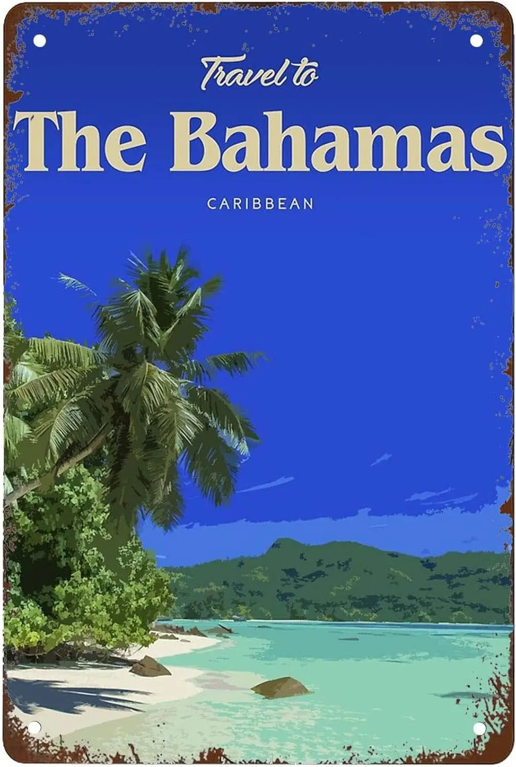 Funny Visit The Bahamas Signs Wall Decor Vintage Metal Tin Sign Art Poster Fun Office Bar Man Cave Cafe Kitchen Bathroom Sign Wa