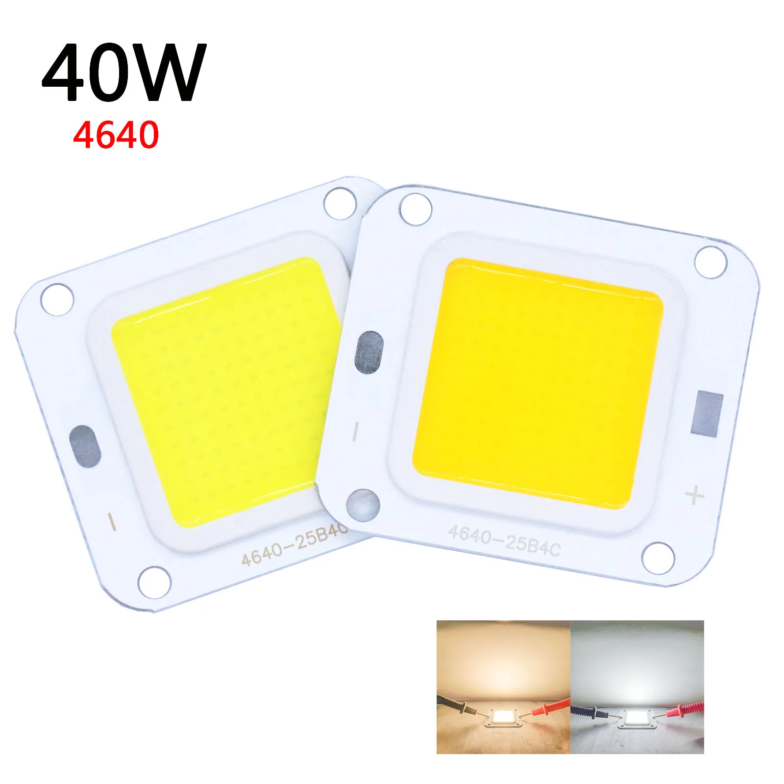 10pcs High Brightness 40W 4640 LED COB Chip DC 12V 2500mA Diode LED For Floodlight Spotlight Projector Outdoor Light Source DIY