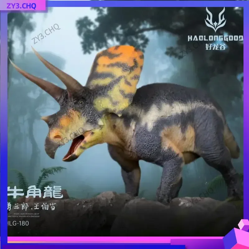 

New Arrival Triceratops Dinosaur Toy Model Gift Good Dragon Valley Horned Dinosaur Children's Plaything Collectible 1/35 Scale
