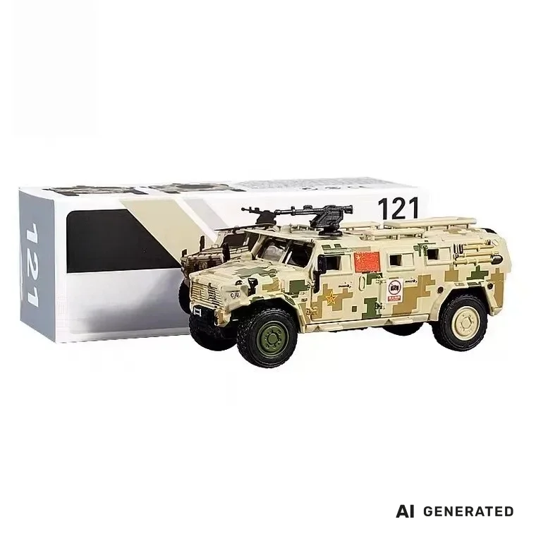 1:64 Scale Alloy Military Vehicle Model Mengshi 3rd Armored Assault Truck Diecast Car Model Souvenir Ornament Gift For Hobbyist