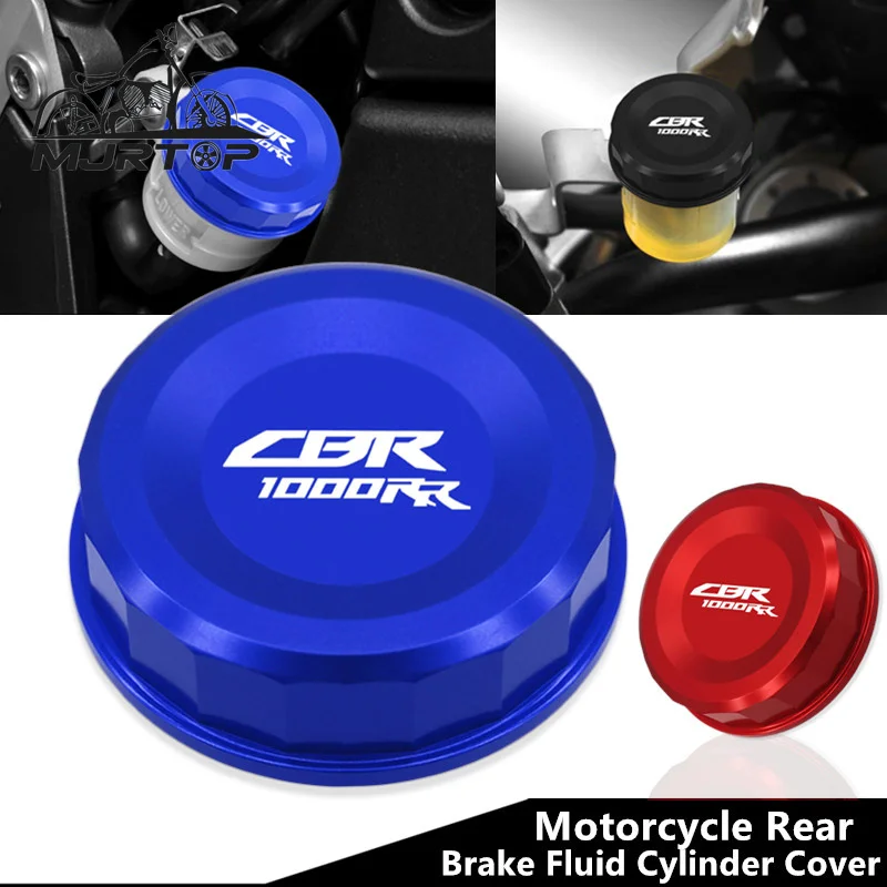 

For HONDA CBR1000RR CBR 1000RR cbr1000rr 2008-2017 CNC Rear Brake Master Reservoir Cover Motorcycle Fluid Cylinder Oil Tank Cap