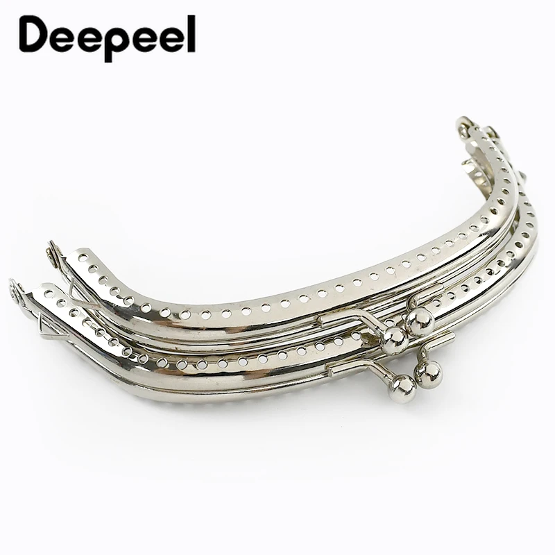 

5/10 шт., серебряные гладкие металлические сумки с ручкой 10/12/15 см, рамка для кошелька для сумки, кошелек, швейные кронштейны, аксессуары для сумок «сделай сам»