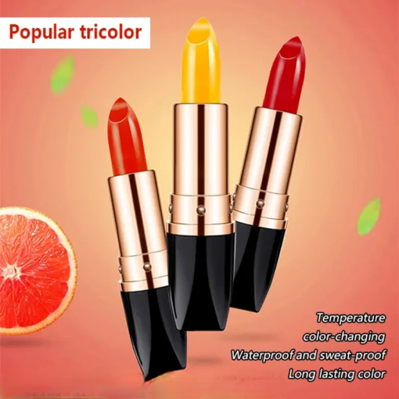 Carotene Color Changing Lipstick Thousands of Colors Lip Balm Moisturizing Anti-Dry Chapped Color Changing Lipstick 3 Colors