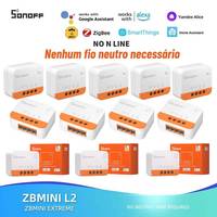 1/10 SONOFF ZBMINI ZBMINIL2 No Neutral Required Zigbee 2-way Smart Switch Via Alexa Home Assistant Zigbee2MQTT Smartthings HUB