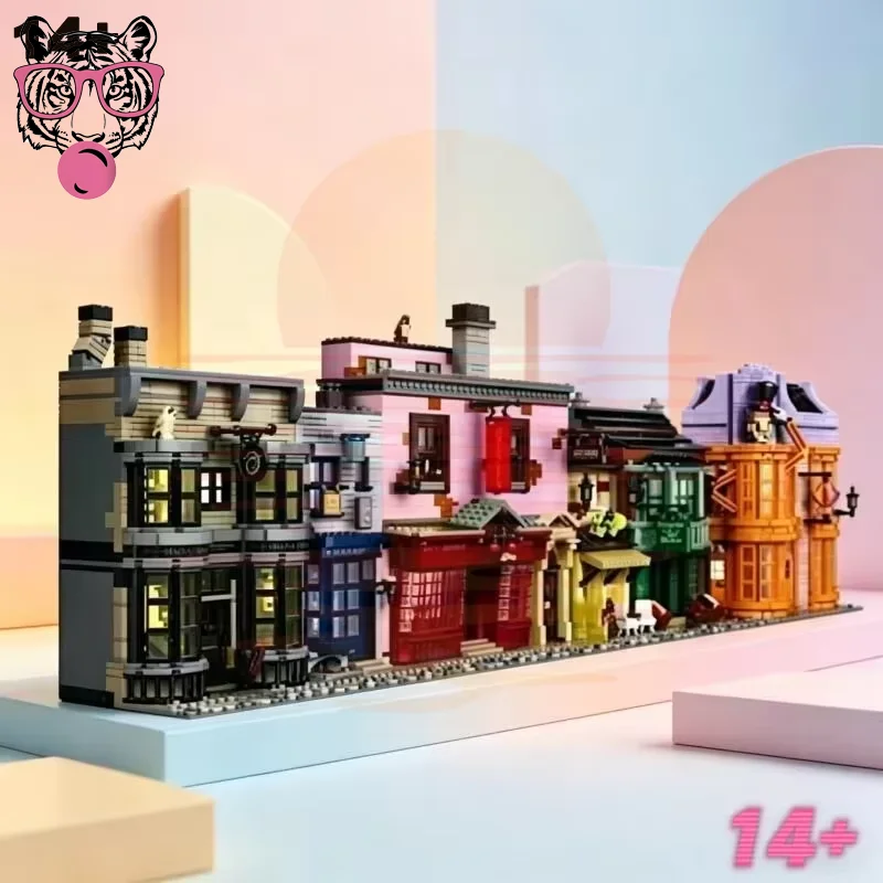 Hot 5544pcs Diagonal Lane Building Adjacent Alley Street View Model The Of Home Decor Christmas Gifts view 5