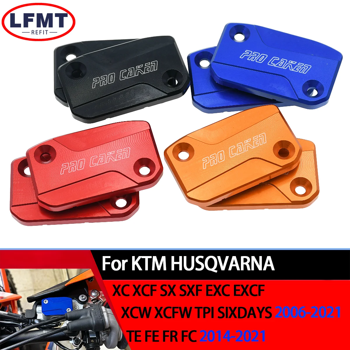 

Motorcycle CNC Brake Clutch Fluid Reservoir Cover Set For KTM SX SXF XC XCF XCW XCFW EXC EXCF 125 150 250 300 350 400 450 530