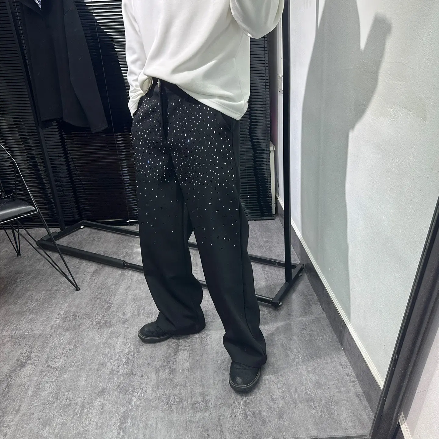 Avant-Garde Dark Design Sense Niche Black Casual Pants Men's Autumn Loose Retro Idle Style All-Matching Trousers