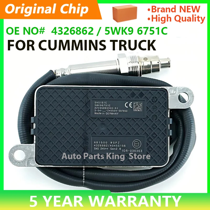 

4326862 5WK96751C A2C95992900 Original New Nitrogen Oxide Sensor NOX Sensor 24V For CUMMINSS Engine 4326862RX High Quality
