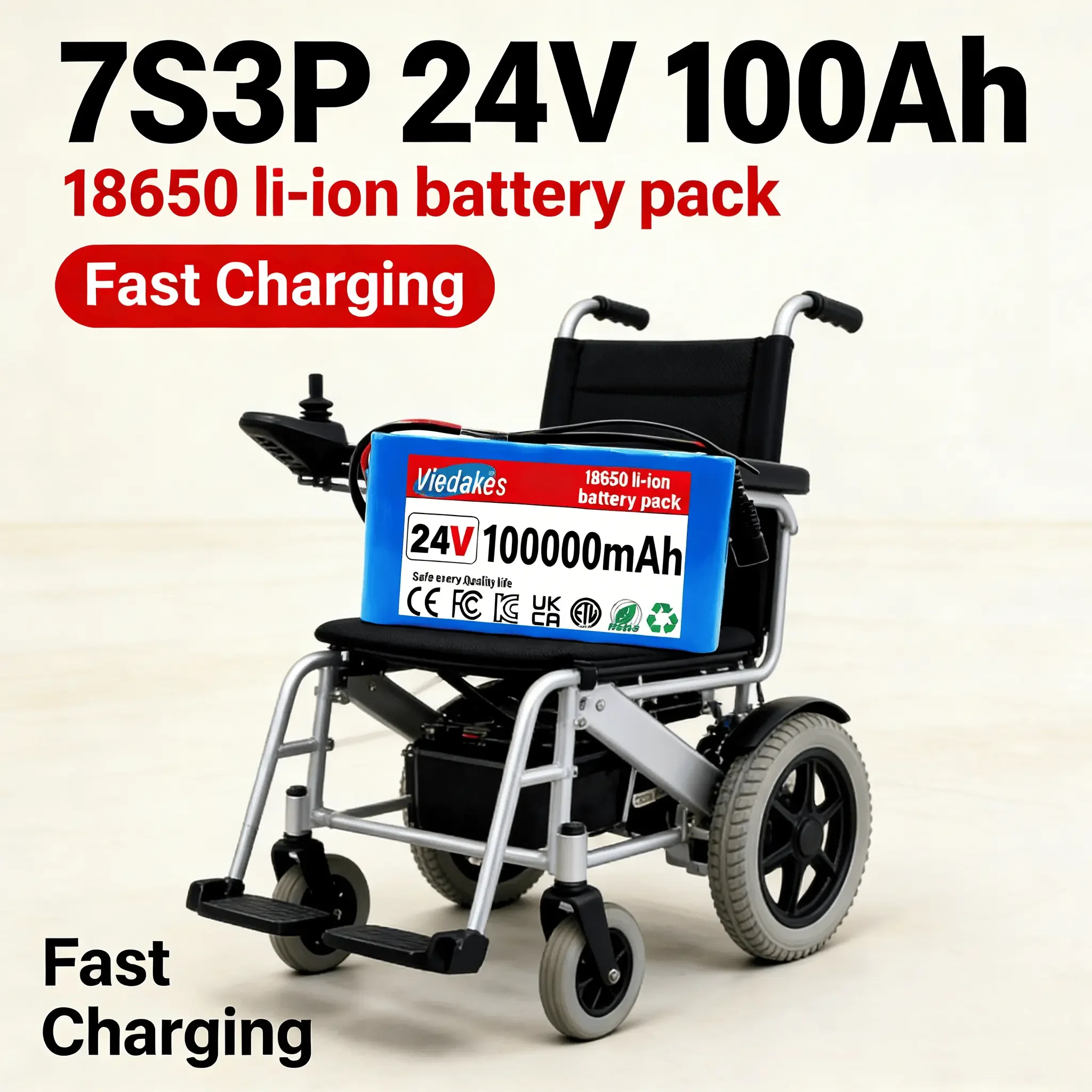 

7S3P 24V 100Ah 18650 lithium Battery Pack High Performance Rechargeable Power Supply Battery for Kids Electric Car Ride On Toys
