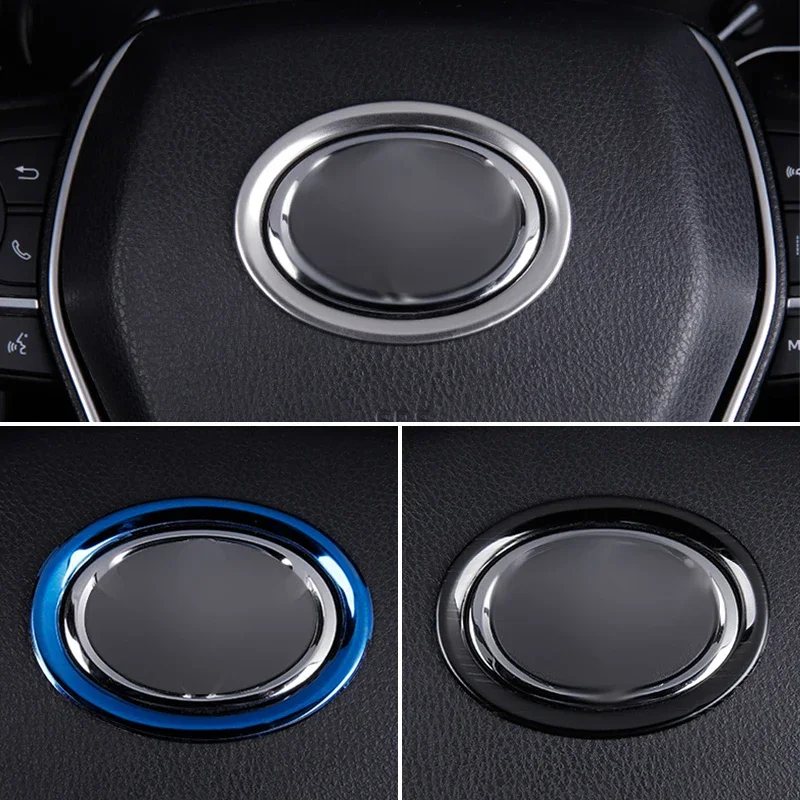 

For Toyota Camry 70 XV70 2018~2023 Hybrid Car Steering Wheel Emblem Bluetooth Speaker Button Switch Frame Trim Cover Accessories