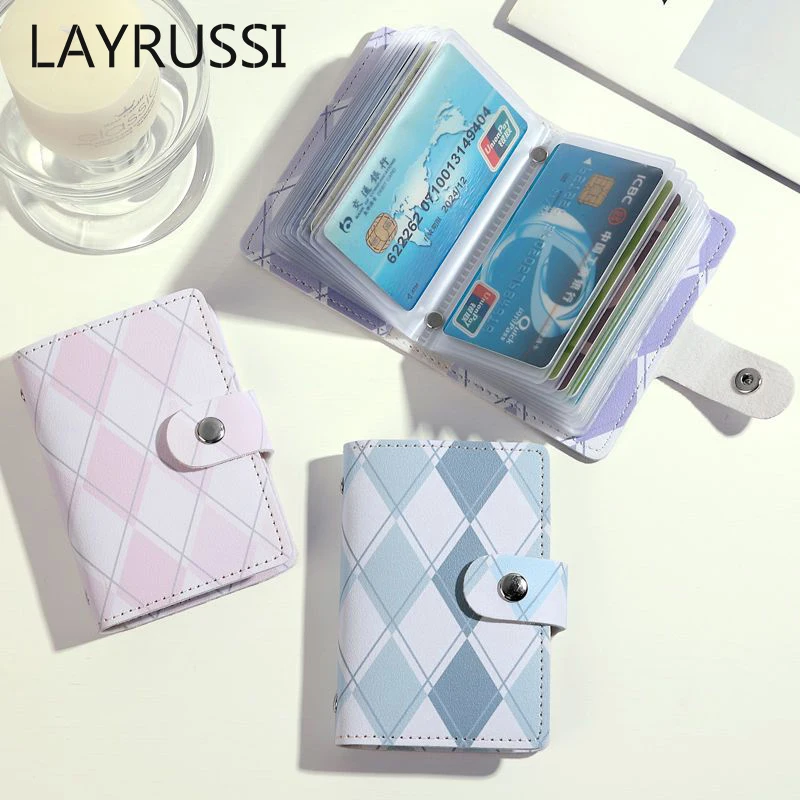 

LAYRUSSI Credit Card Holder Business Bank Card Pocket PVC Large Capacity Card Cash Storage Clip Organizer Case Wallet Cardholder