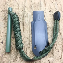 Colored 8 * 80mm outdoor Camping Survival Tool Kits EDC Gear fire and survival whistle strong blade 7-core umbrella rope