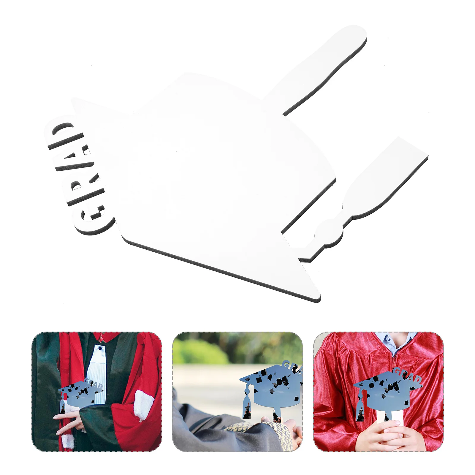 

Key Graduation Hat Photo Frame Diy Blank Sublimation Picture Commemorate Booth Preschool