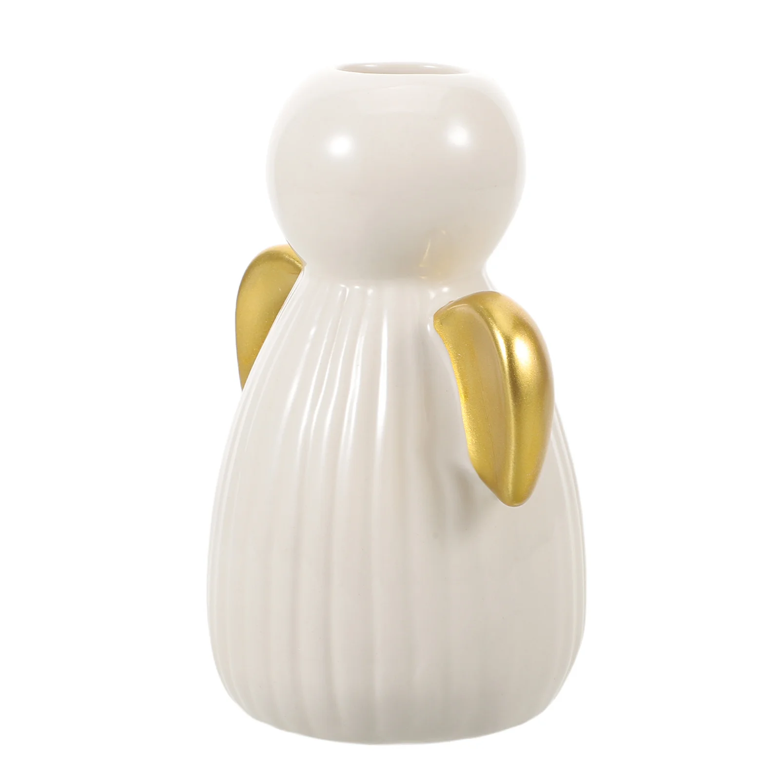 

Ceramic Angel Vase Glazed Porcelain Angel Sculpture for Memorial Sympathy Baptism Christening Holiday Centerpiece Home Decor