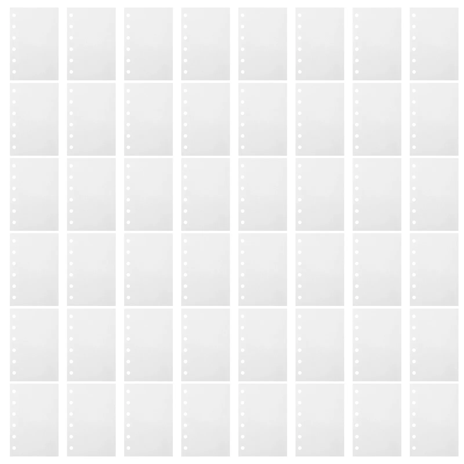 60Pcs Sticker Album Sheets A7 4.1x2.6 Inch Double Sided Release Paper Binder Refill Inserts for Sticker Collecting Organizer